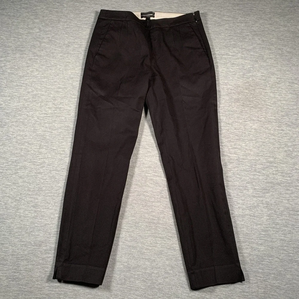 J.Crew Pants Womens 2‎ Black Martie Bi-Stretch Slim Ankle Side Zip Work Dressy